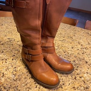 Franco Sarto Leather Zip Tall Boots